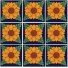 Mexican Talavera Tile Sunflower 4